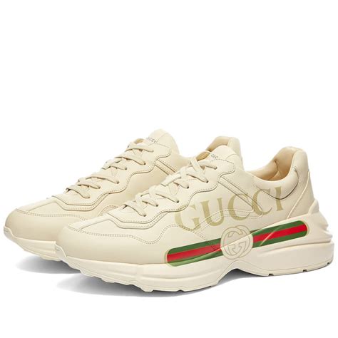 gucci rhyton ivory shoes